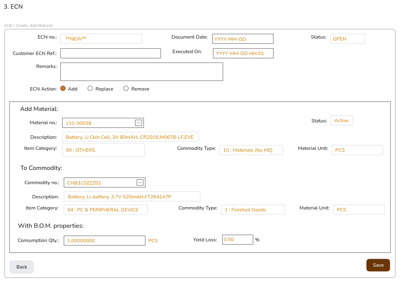 ECN Create Add